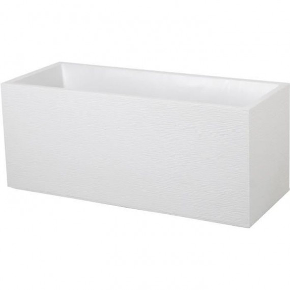 EDA Jardiniere Graphit - 99,5 x 39 x H 43 cm - 97,6 L - Blanc cérusé