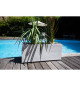 EDA Jardiniere Graphit - 99,5 x 39 x H 43 cm - 97,6 L - Blanc cérusé