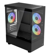 Boîtier PC - AEROCOOL - Viewport Mini-G V1 - Mini tour - M-ATX - Verre trempé - F-RGB - Noir