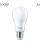 Ampoule LED - PHILIPS - 100 W - A67 E27 - Blanc froid - Non dimmable x 3