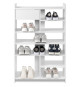 Meuble a chaussures - MÜNSTER - Blanc - 12 paires de chaussures - 71,5 x 25 x 109 cm