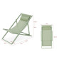 Chilienne PAROS - Structure en acier - L 63 x P 104 x H 85 cm Vert kaki