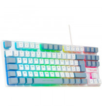 Clavier Gamer - The G-Lab - KEYZ CAESIUM - RGB - Blanc & gris - TKL