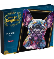 Kit loisir créatif - LANSAY - Collection Sequins - Pop art chien - Des 14 ans