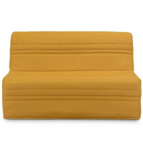 Banquette BZ Joe - Tissu jaune ocre - 3 places - L 143 x P 97 cm - Couchage 140 x 190 cm