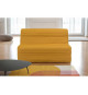 Banquette BZ Joe - Tissu jaune ocre - 3 places - L 143 x P 97 cm - Couchage 140 x 190 cm