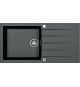 Evier a encastrer - Granit - Noir - 1 grand bac - 100 x 50 cm - CADIT - STRADOUR