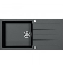 Evier a encastrer - Granit - Noir - 1 grand bac - 100 x 50 cm - CADIT - STRADOUR