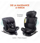 Siege auto - BABYAUTO - AITANA GREY ANTHRACITE - De la naissance a 12 ans - 0-36 kg - I-Size - ISOFIX - Pivotant 360° - ECE R129