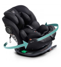 Siege auto - BABYAUTO - GYRO BLACK LINE EMBOSSED - De la naissance a 12 ans - 0-36 kg - I-Size - ISOFIX - Pivotant 360° - R129