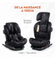 Siege auto - BABYAUTO - GYRO BLACK LINE EMBOSSED - De la naissance a 12 ans - 0-36 kg - I-Size - ISOFIX - Pivotant 360° - R129