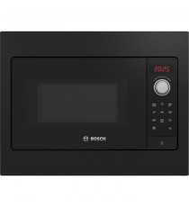Micro-ondes simple encastrable - BOSCH SER2 - BFL523MB3F - Noir - 20 L -  38,2 x 49,5 x 33,5 cm