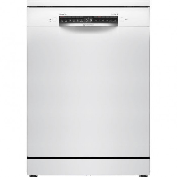 Lave-vaisselle pose libre BOSCH SMS4EMW01F SER4 - 14 couverts - Induction - L60cm - 42 dB - tiroir a couverts - Blanc