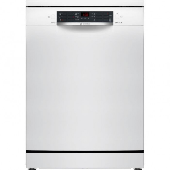Lave-vaisselle pose libre BOSCH SMS26AW01F SER2 - 12 couverts - Induction - L60cm - 48 dB - Blanc