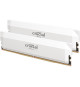 CRUCIAL Mémoire RAM DDR5 PRO - Overclocking Edition - Kit 64GB (2 x 32GO) - 6000 MT/s - CL40 - UDIMM - Blanc