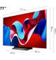 LG 77C4 - TV OLED 77 (195 cm) - 4K UHD 3840x2160 - a9 AI Processor 4K Gen 7 - HDR - Smart TV - 4xHDMI 2.1 - WiFi