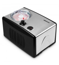 MEDION Sorbetiere et yaourtiere électrique en aluminium avec compresseur, machine a glace d'une capacité d'1,5 litre (corresp…