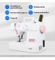 Machine a Coudre - MEDION - SM 70 - 71W - 12 Points - 700 tr/min - LED - Rose