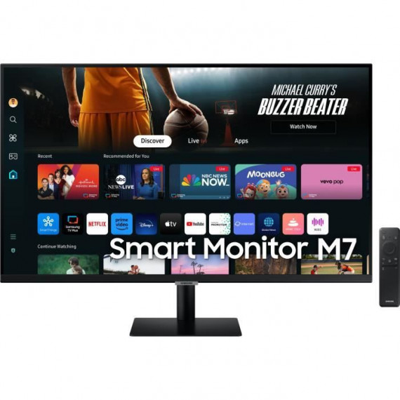 Écran PC - SAMSUNG - SMART MONITOR M7 DM700 - 32 UHD 4K - Dalle VA - 60Hz - HDR10 - USB-C 65W - HDMI - Enceintes - Noir