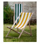 Chilienne agrafée - JARDIN PRIVE - Rayures - Jaune / Blanc
