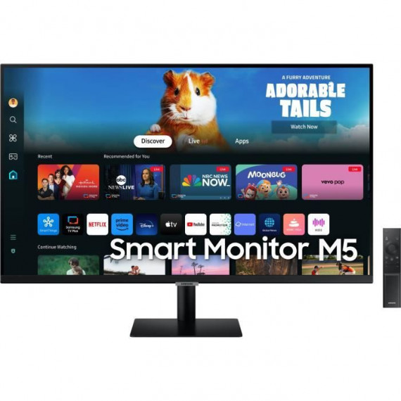 Écran PC - SAMSUNG - SMART MONITOR M5 CM500 - 27 FHD - Dalle VA - 60Hz - HDR10 - HDMI - Enceintes - Noir