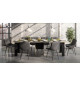 Table console extensible - DIAGONE - EXIT - Chene clair / Noir - Jusqu'a 14 couverts - 160/295 x 80 x 77 cm