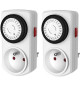 Minuterie compacte mécanique - GAO - Programmateur 3680W - 16A - 96 commutations/jour - Blanc