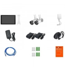 Kit 2 caméras Wi-Fi + écran NVR - LINK2HOME - 3MP, détection intelligente, écran LCD 10.1