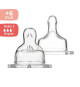 Dodie Biberon Sensation+ Anti-Coliques Tétines Plates Col Large Débit 3 +6m 2 tétines