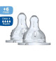 Dodie Biberon Initiation+ Anti-Coliques 3 Vitesses Tétine Ronde Col Large Débit 4 +6m 2 tétines