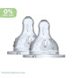 Dodie Biberon Initiation+ Anti-Coliques 3 Vitesses Tétine Ronde Col Large Débit 3 +6m 2 tétines
