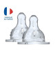 Dodie Biberon Initiation+ Anti-Coliques 3 Vitesses Tétine Ronde Col Large Débit 1 +0m 2 tétines