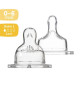 Tétine plate anti-coliques Dodie Sensation+ col large débit 1 pour bébé 0 mois