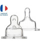 Dodie Biberon Sensation+ Anti-Coliques Tétine Plate Col Large Débit 2 +0m 2 tétines
