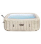 Spa gonflable BESTWAY - Lay-Z-Spa Rome - 180 airjets - 201 x 201 x 71 cm - 5 a 7 places - Carré (couverture, cartouche, diffu…