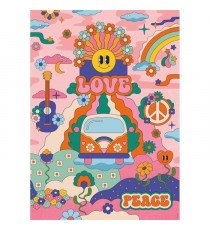 Puzzle 1000 pieces Hippie style / Cha cha Pop, des 14 ans, Puzzle de qualité supérieure, Collection Artiste, 12001443, Nathan