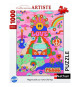 Puzzle 1000 pieces Hippie style / Cha cha Pop, des 14 ans, Puzzle de qualité supérieure, Collection Artiste, 12001443, Nathan