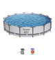 Kit Piscine hors sol tubulaire BESTWAY  - Steel Pro Max - 427 x 84 cm - Ronde (Filtre a cartouche, 1 cartouche)