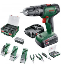 Perceuse Visseuse UniversalImpact 18V (1x1 ,5Ah/1x 2,5Ah) + 46AC set + AL18V-20 in Systembox S