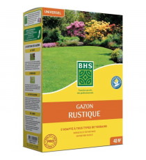 Gazon - BHS - Gazon Rustique 1 KG - Plus résistant et mieux protégé - Rapide et Durable - Tous Types de Terrain et Climats, R…