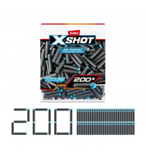 Recharge de fléchettes - ZURU - X-SHOT Excel Pack 200 - Technologie a poche d'air - Compatibilité universelle - Pack pratique