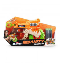 Lanceur de fléchettes - ZURU - X-SHOT Horrorfire Reaper-X - Portée 27m - Lame de scie intégrée - Action fun