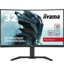 Écran PC - IIYAMA - GCB3280QSU-B2 - 31,5 QHD - VA - 180Hz - 0,2ms - HDMI/DP/USB HUB - Pied réglable - Incurvé 1500R - Noir