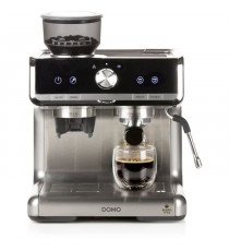 Machine a Espresso semi-professionnelle avec moulin - DOMO - DO720K - 1500 W - 15 bar - 1 ou 2 tasses - 30 réglages