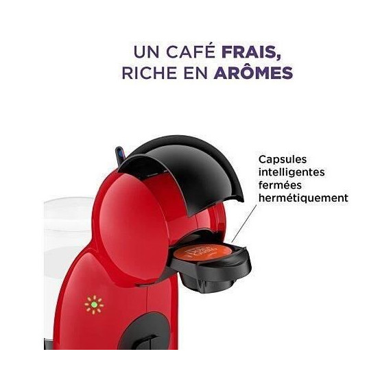 Machine a café capsules KRUPS Dolce Gusto Piccolo XS KP1A3510- 15 bars - Noir et rouge