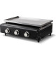 Plancha a gaz - COOKING BOX - CUENCA - 3 feux avec housse - 65 X 50 X 23 cm - Noir