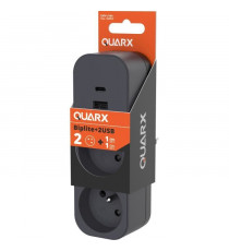Biplite - QUARX - 2P 16A - Avec USB-A et USB-C, conforme NF