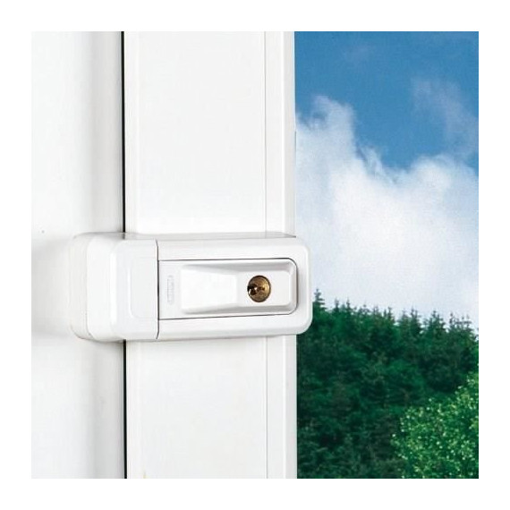 Verrou - ABUS - 3010 W KD EK - Solution universelle pour fenetres et portes - Penes massifs - Montage discret