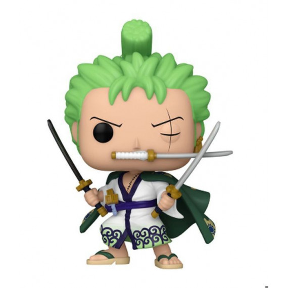 Figurine Funko Pop! Animation: One Piece - Roronoa Zoro - Figurine POP! One Piece, modele Roronoa Zoro de 9 cm