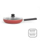 Sauteuse 26 cm - LIVOO - MEP153R - Antiadhésif sans PFOA ni PFOS - Manche silicone - Tous feux dont induction